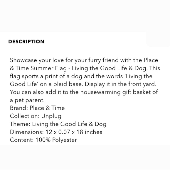 👀50% OFF🐕🏴NWT‼️Place & Time Dog Inspired Garden Flag & Garden Flag Stake - Picture 4 of 10